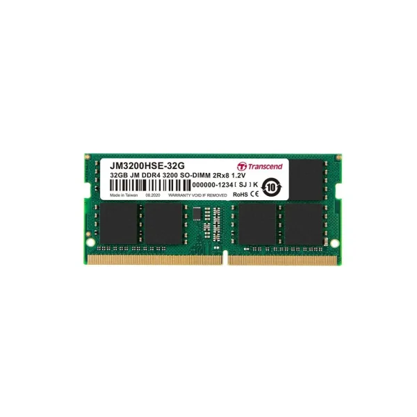 TRANSCEND JET MEMORY 32GB DDR4-3200 NOTEBOOK SO-DIMM 2RX8 CL22
