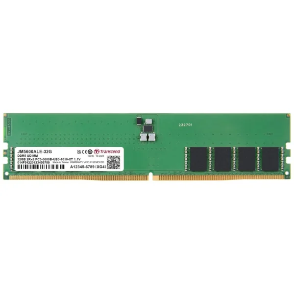 TRANSCEND JET MEMORY 32GB DDR5-5600 Unbuffered DESKTOP Long-DIMM 2RX8 CL46  (2Gx8)x16