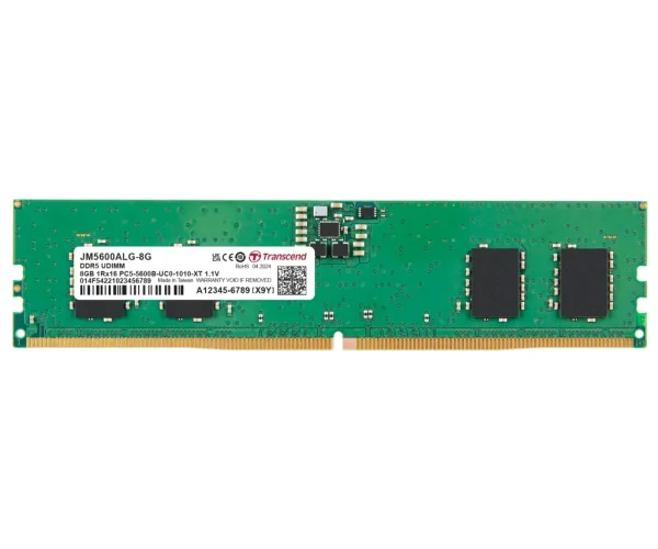 TRANSCEND JET MEMORY 8GB DDR5-5600 LONG DIMM 2RX8 CL46  (1Gx16)x4