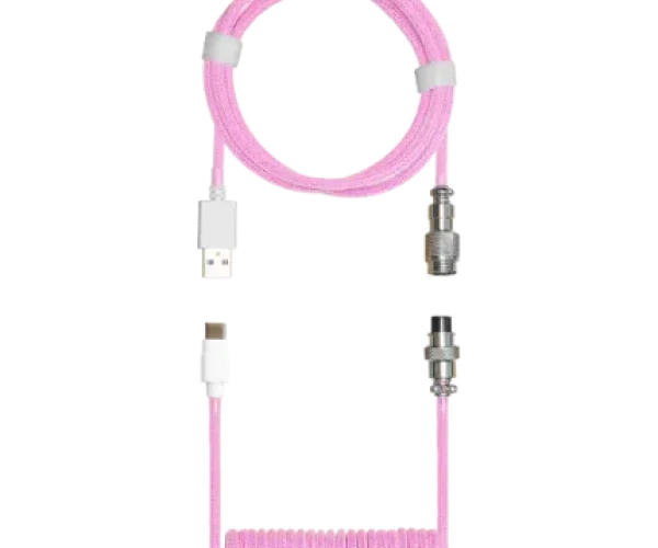 Cooler Master KB Coiled Cable; Double-Sleeved; Magenta; Type C