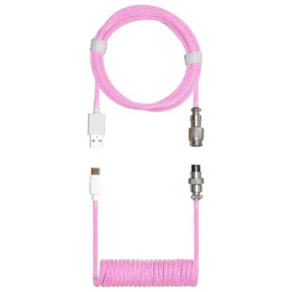 Cooler Master KB Coiled Cable; Double-Sleeved; Magenta; Type C