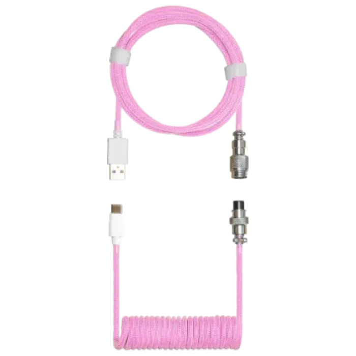 Cooler Master KB Coiled Cable; Double-Sleeved; Magenta; Type C