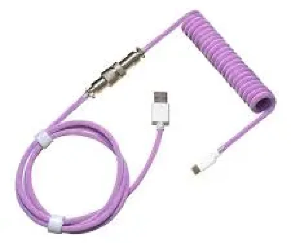 Cooler Master Keyboard Coiled Cable; Double-Sleeved; Purple; Type C