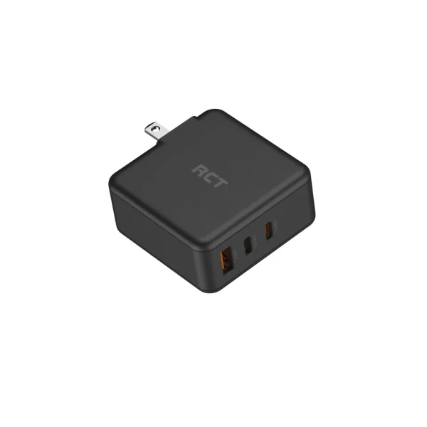 RCT 65W GaN fast charging travel kit - Travel adapter + (EU+UK+SA) Plug and cable