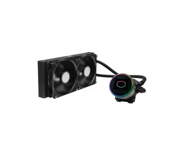 Cooler Master MasterLiquid ML240 Vivid ARGB Cooler With Dual Sickleflow 120mm PWM Fans And 240mm Aluminum Radiator -Black
