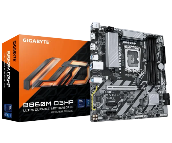 GIGABYTE Intel® B860 Chipset for LGA 1851; 4x DDR5; 2x M2; HDMI/DP; mATX.
