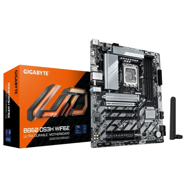 GIGABYTE Intel® B860 Chipset for LGA 1851; 4x DDR5; 2x M2; HDMI/DP ; ATX.