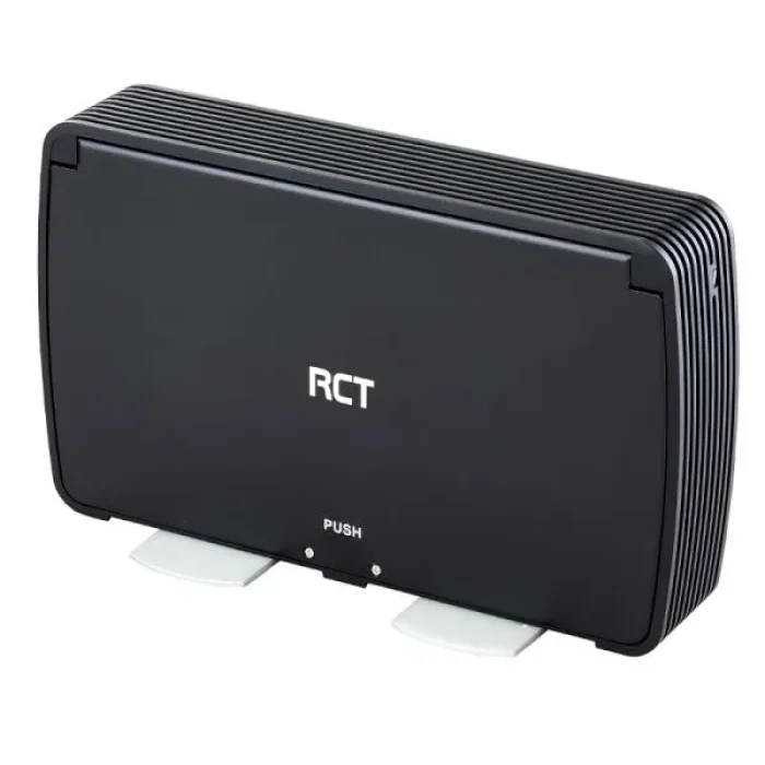 RCT 3.5 SATA external HDD enclosure with USB 3.0 (SuperSpeed up to 5Gbps); supports up to 12TB.