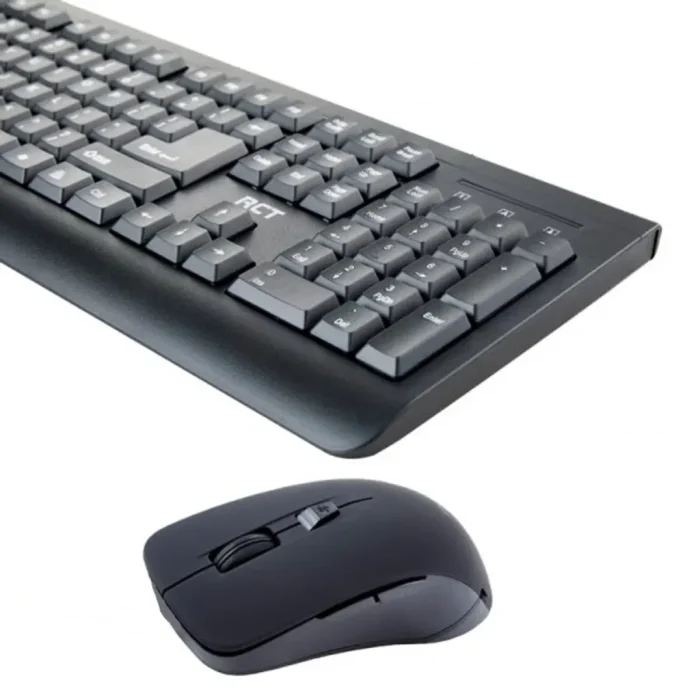 RCT Wireless Keyboard & Mouse Combo | 104-key | 6-button Optical Mouse; 800-1600 DPI | 2.4GHz nano receiver