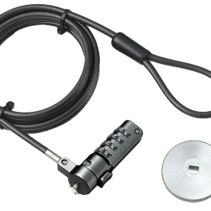 RCT 4 digit notebook security lock; T-Bar compatible with adapter kit; 1.5m