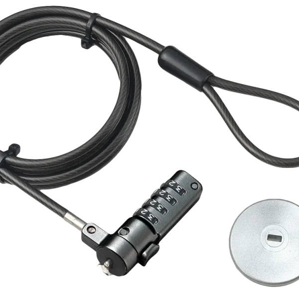 RCT 4 digit notebook security lock; T-Bar compatible with adapter kit; 1.5m