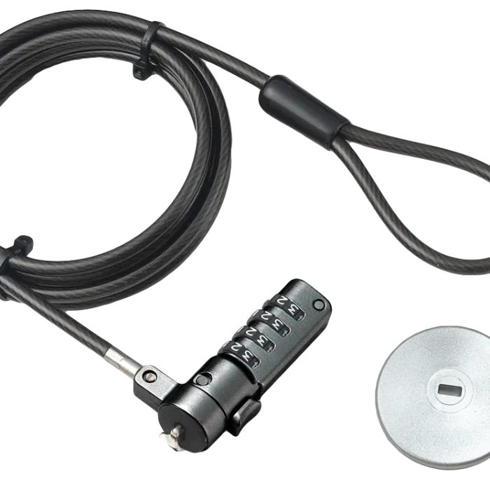 RCT 4 digit notebook security lock; T-Bar compatible with adapter kit; 1.5m