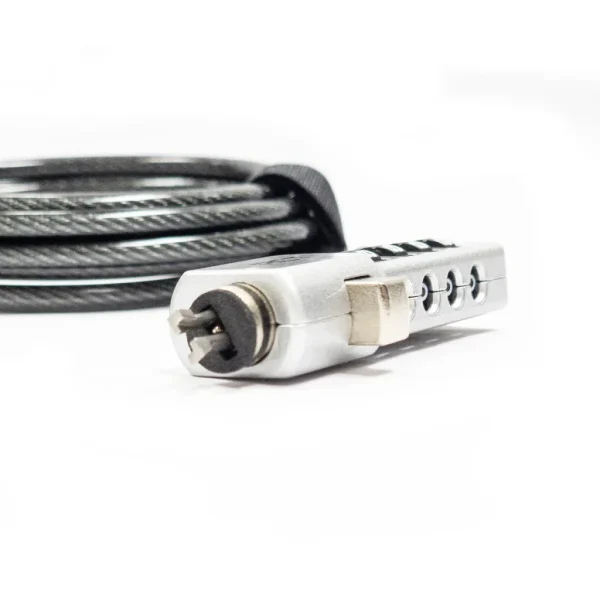 RCT 4 digit 3 in 1 notebook security lock; T-Bar; T-Bar Nano and Wedge Lock Slot Compatible;1.8m