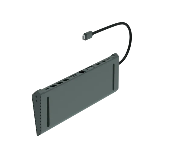 RCT 13-in-1 USB type C dock with MST function;1 HDMI; 1 DP; 1 VGA; 3 USB 3.0; 1 RJ45; PD; 3.5mm audio & mic; SD/TF3.0 reader