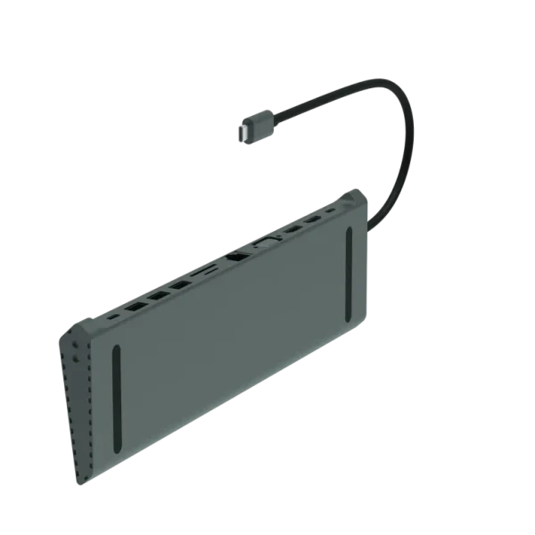 RCT 13-in-1 USB type C dock with MST function;1 HDMI; 1 DP; 1 VGA; 3 USB 3.0; 1 RJ45; PD; 3.5mm audio & mic; SD/TF3.0 reader
