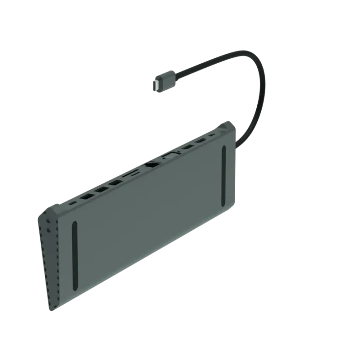 RCT 13-in-1 USB type C dock with MST function;1 HDMI; 1 DP; 1 VGA; 3 USB 3.0; 1 RJ45; PD; 3.5mm audio & mic; SD/TF3.0 reader
