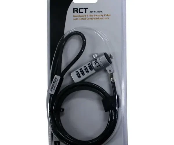 RCT 4 Digit Notebook Security Lock; T-Bar Compatible; 1.8M