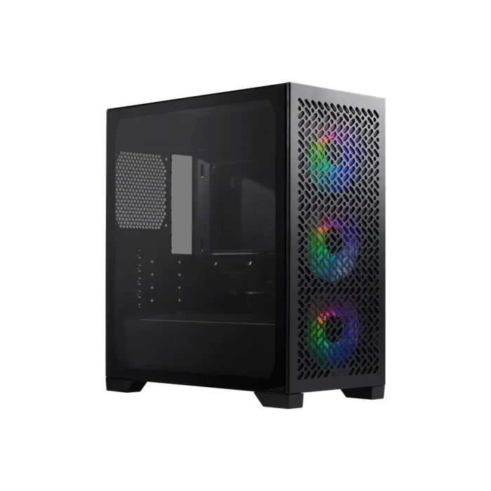 Cooler Master Case Masterbox 302 + PSU MPW-6001-ACBW-BE1; Tempered Glass Side Panel; preinstalled 3 x 120mm fans; Black