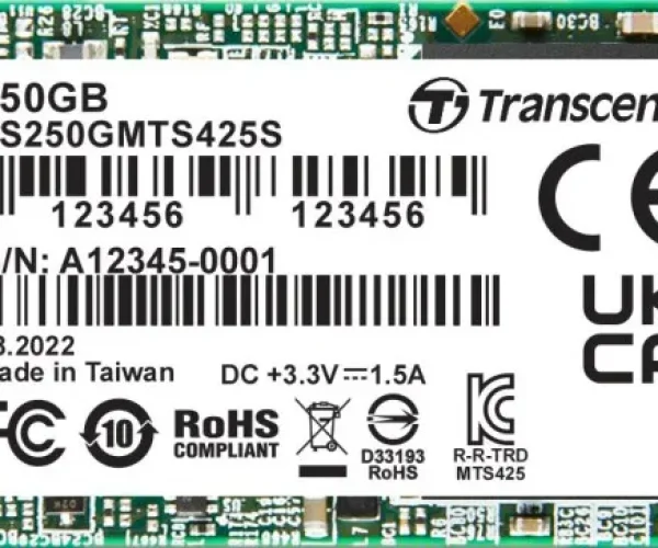 TRANSCEND 250GB MTS425S M.2 SATA 3 2242 SSD - CACHELESS TLC