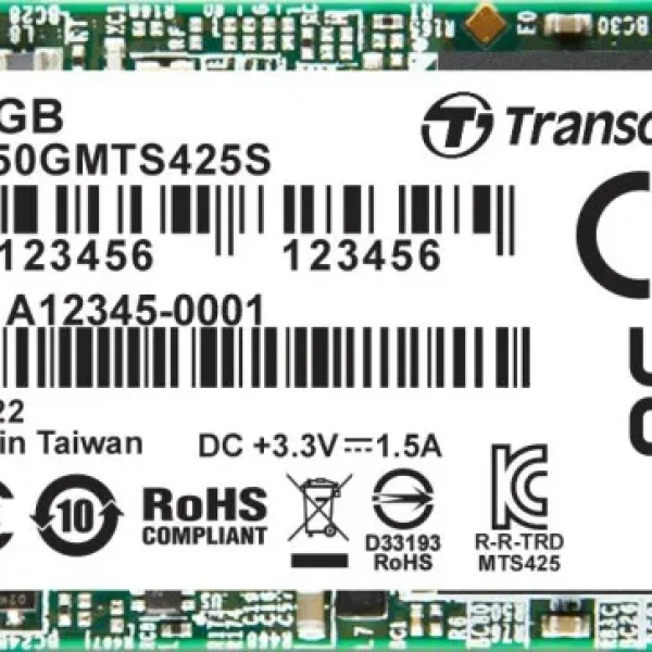 TRANSCEND 250GB MTS425S M.2 SATA 3 2242 SSD - CACHELESS TLC