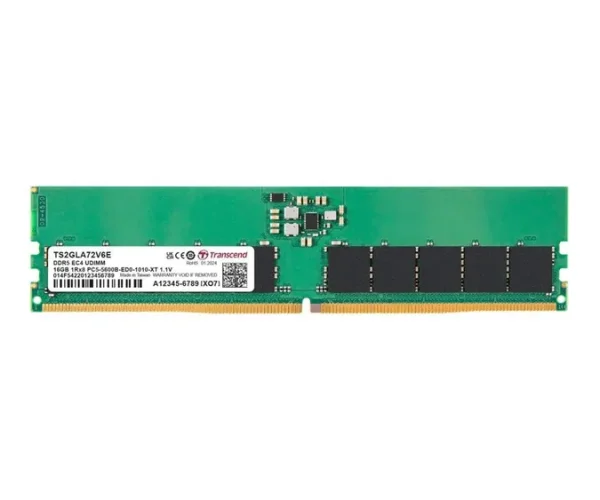 TRANSCEND 16GB DDR5-5600 ECC DIMM 1Rx8 2Gx8 CL46 1.1V