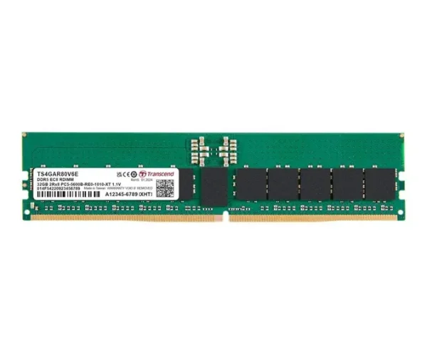 TRANSCEND 32GB DDR5-5600 REG-DIMM  2Rx8 2Gx8 CL46 1.1V