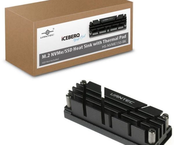 VANTEC ICEBERG Q M.2 NVME 2280 SSD HEAT SINK -BLACK