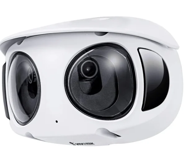 Outdoor Vandal Dome; 8MP 180° (4736x 1648); (2x4M sensors);30fps; H.265; 2.8mm each lens; D/N; IR 20m; Deep Search