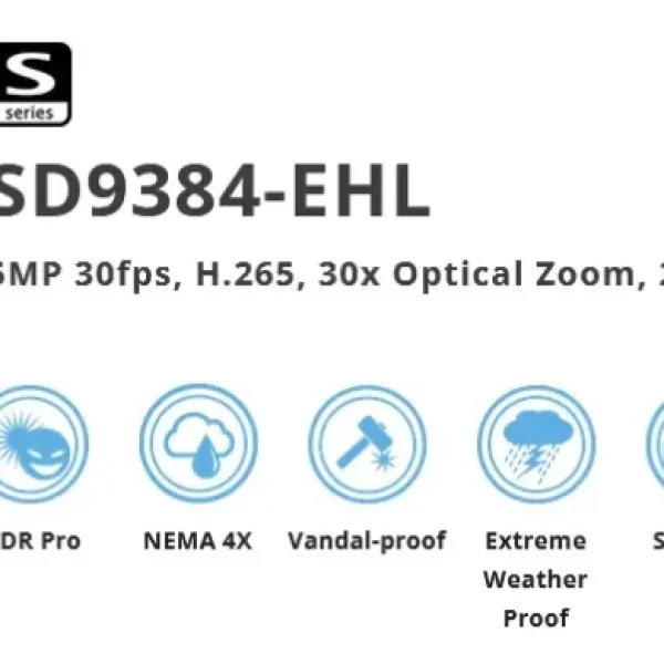 Outdoor Speed Dome; 5MP; 30x Optical Zoom; 200M IR; WDR PRO; 360° Continuous Pan; Human Only Tracking