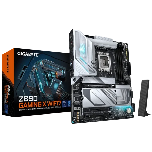 GIGABYTE Intel® Z890 Chipset for LGA 1851; 4x DDR5; 4x M2; USB4® USB Type-C®/DP/HDMI (Front); ATX.