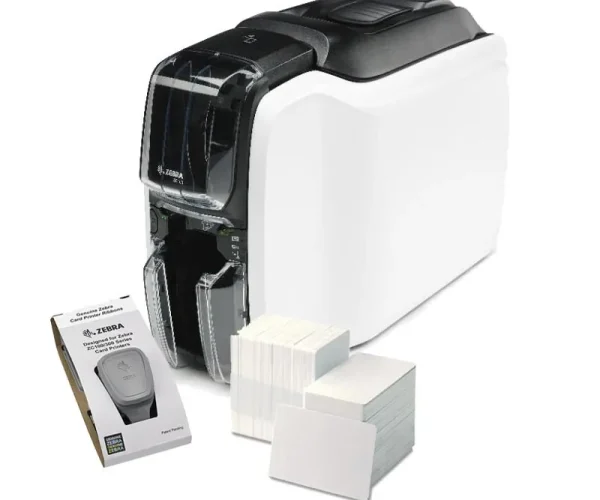 Printer ZC100; Single Sided; UK/EU Cords; USB Only; Windows:CardStudio 2.0 (Standard) application; 200 PVC cards; YMCKO ribbons