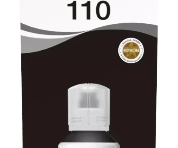 Epson 110 EcoTank Pigment black ink bottle (120 ml). 6000 pages @ 5% coverage