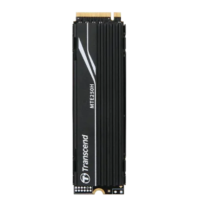 TRANSCEND 4TB MTE250H PCI-E  GEN 4X4 M.2 NVMe 2280 SSD 3D TLC -7200 MB/s Read 6200 MB/s Write -with Heat Sink - 3120TBW