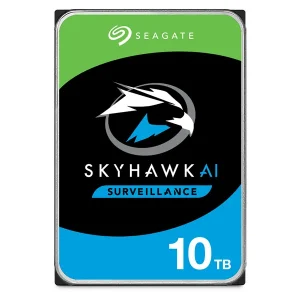 Seagate Skyhawk AI ST10000VE001. 10TB 3.5'' HDD Surveillance Drives; SATA 6GB/s Interface; 256MB Cache; RPM: 7200; 512e