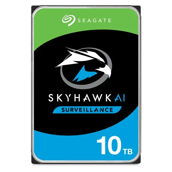 Seagate Skyhawk AI ST10000VE001.  10TB 3.5'' HDD Surveillance Drives; SATA 6GB/s Interface; 256MB Cache; RPM: 7200; 512e