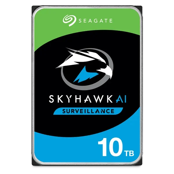 Seagate Skyhawk AI ST10000VE001.  10TB 3.5'' HDD Surveillance Drives; SATA 6GB/s Interface; 256MB Cache; RPM: 7200; 512e