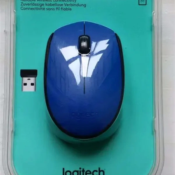 910-004640 - LOGI M171 910-004640  Wireless mouse  (BLUE Nano USB receiver 3 buttons optical .