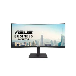ASUS VA34VCPSR Docking Monitor – 34 inch; WQHD (3440x1440); 1500R Curvature; Frameless; USB-C PD 96W; RJ45; USB hub; Low Blue Li