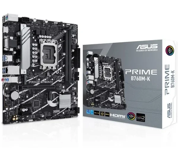 ASUS Motherboard/mATX/LGA1700/2xDDR5/M.2/4xSATA/1xPCIe4*16/2xPCIe4*1/1xHDMI/1xVGA/PS2/6xUSB