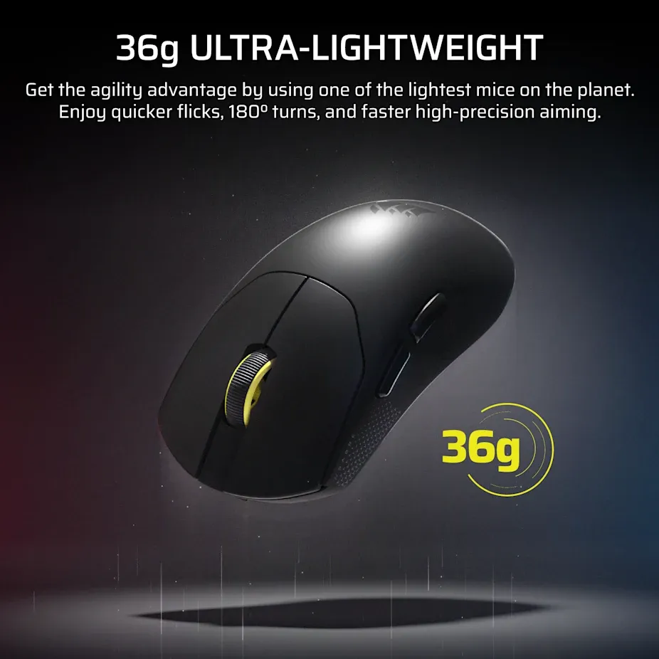 Corsair SABRE v2 PRO ULTRALIGHT WIRELESS Gaming Mouse - Black; 33k DPI. - Image 6