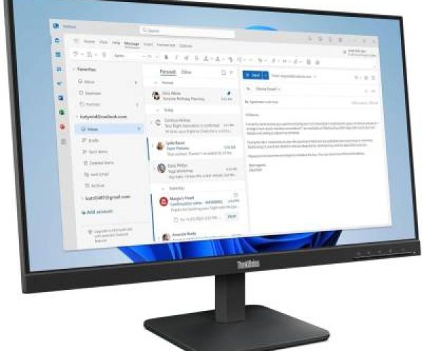LENOVO ThinkVision S24-4e|24'' FHD IPS|100hz|Internal Power Supply|1xHDMI|1xVGA|HDMI Cable Incl|Tilt stand|BLACK|VESA MOUNT