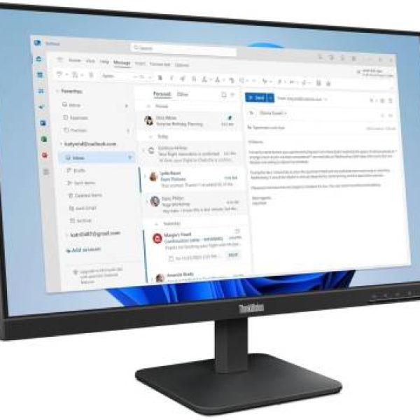 LENOVO ThinkVision S24-4e|24'' FHD IPS|100hz|Internal Power Supply|1xHDMI|1xVGA|HDMI Cable Incl|Tilt stand|BLACK|VESA MOUNT