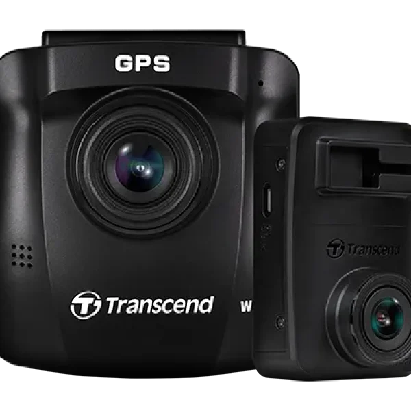 Transcend DP620 Front & Rear dual Dashcam with 2 x 64GB high endurance MicroSD Cards