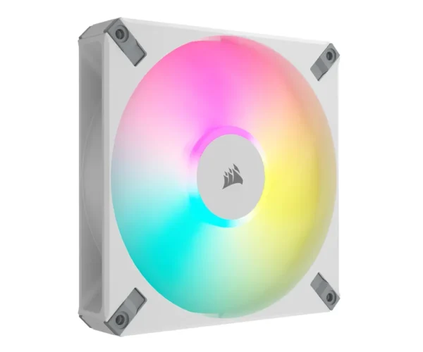 Corsair AF ELITE Series; AF140 RGB ELITE WHITE; 140mm Fluid Dynamic RGB Fan with AirGuide; Single Pack