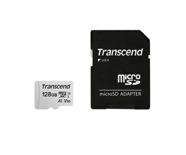 TRANSCEND 128GB MICRO SDXC C 10 UHS-I U1/U3 V30 A1 WITH ADAPTOR