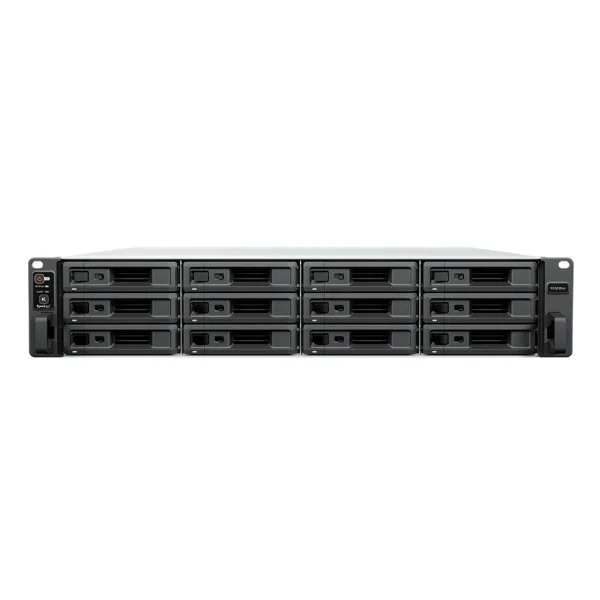 Synology 12-bay 2U rackmount NAS - Intel Xeon CPU; scalable up to 864TB; up to 48GB memory; GPU cards support.
