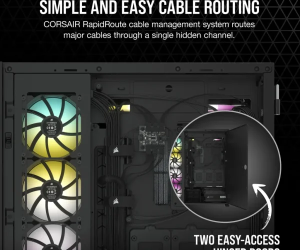 7000D Airflow Black Tempered Glass Full Tower; 6x 3.5'' |  4x 2.5'' Drive Bays ; 480mm Radiator Compatible; 3x140mm fan incl